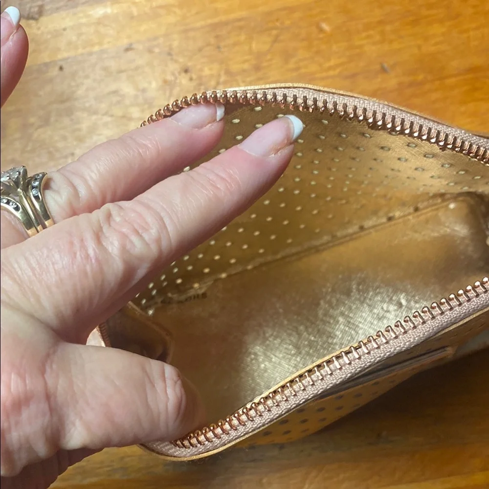 Michael Kors Rose Gold Dotted Codmetics Pouch